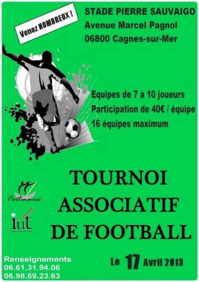 Affiche tournoi associatif de football